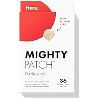Hero Cosmetics Mighty Patch™ Original Patch - Hydrocolloid Acne Pimple Patch for Covering Zits and Blemishes, Spot Stickers for Face and Skin (36 Count)